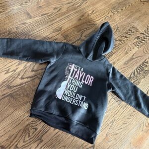 Girls Black Taylor Swift Hoodie - New